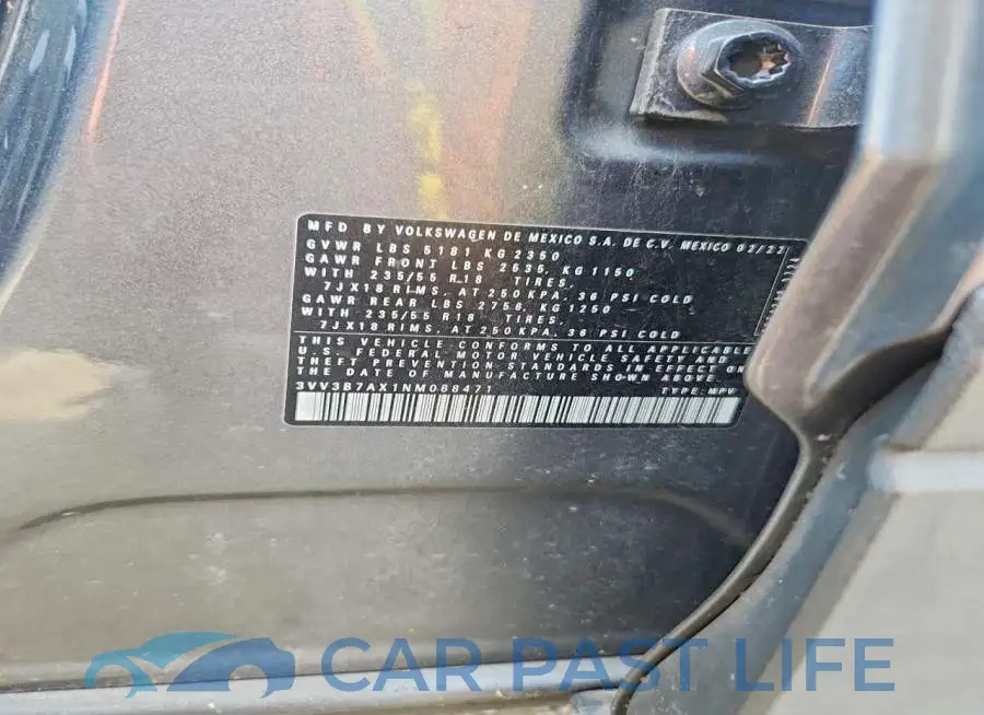 3VV3B7AX1NM068471# 13