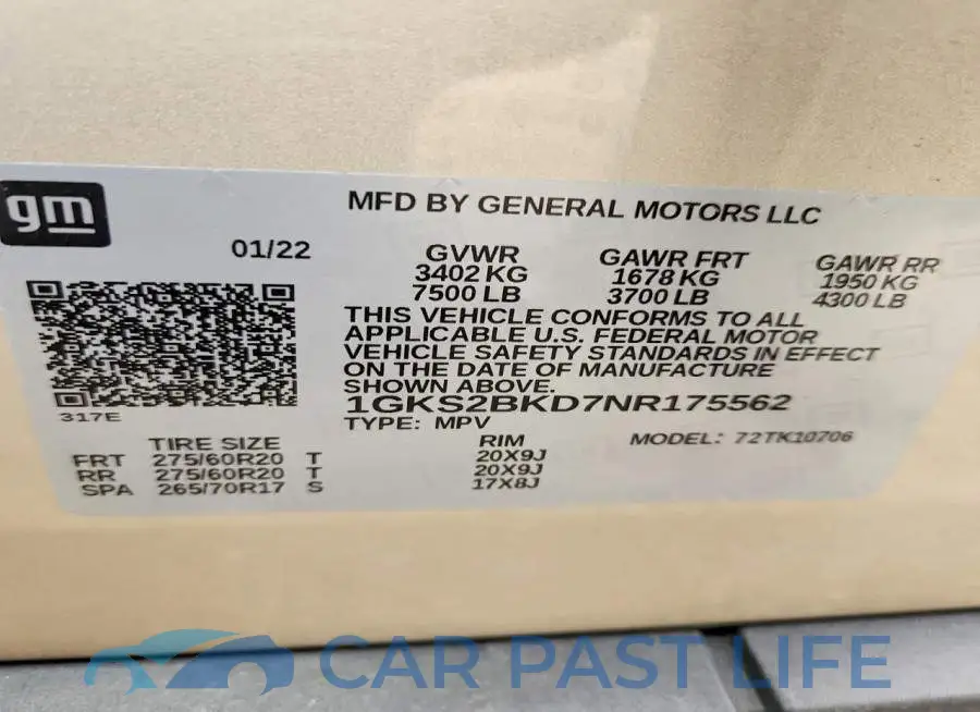 1GKS2BKD7NR175562# 13
