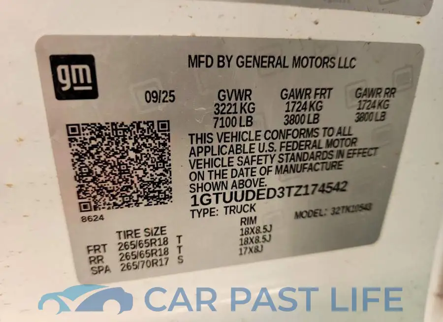 1GTUUDED3TZ174542# 12