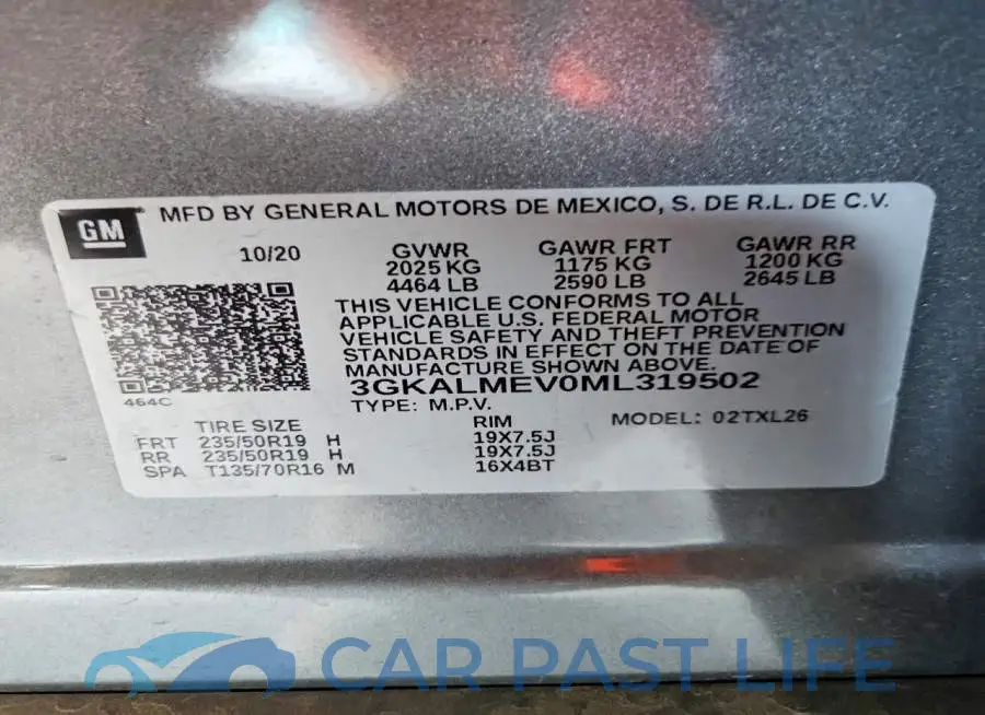 3GKALMEV0ML319502# 12