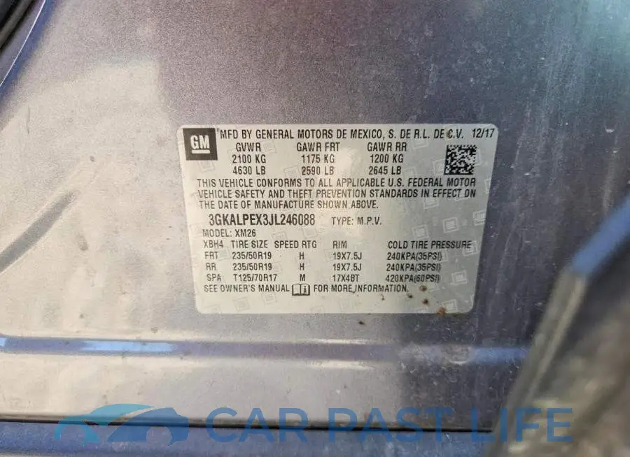 3GKALPEX3JL246088# 12