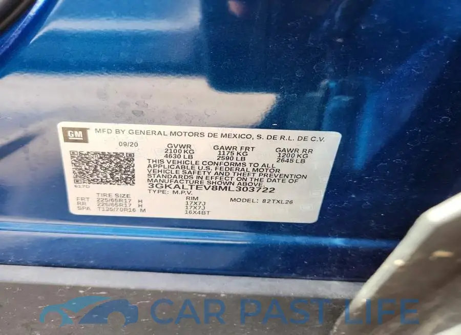 3GKALTEV8ML303722# 14