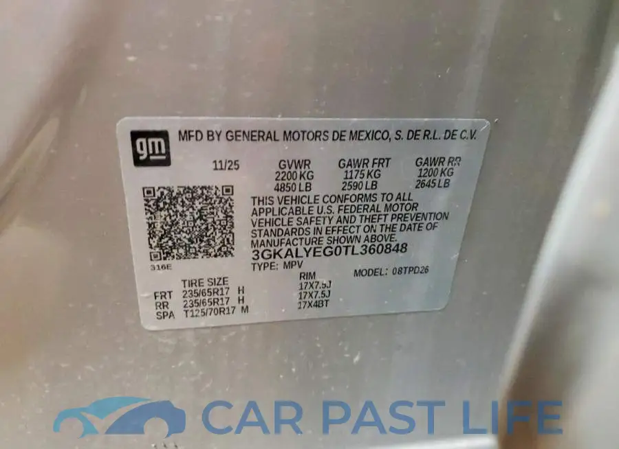 3GKALYEG0TL360848# 14