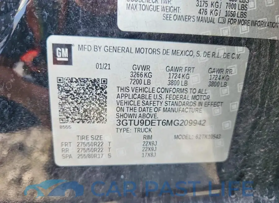 3GTU9DET6MG209942# 12