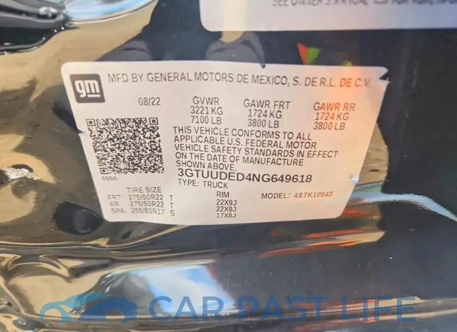 3GTUUDED4NG649618# 12