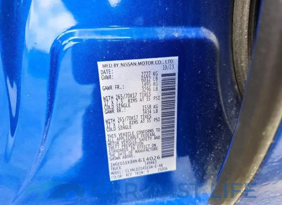 1N6ED1EK8RN614026# 12