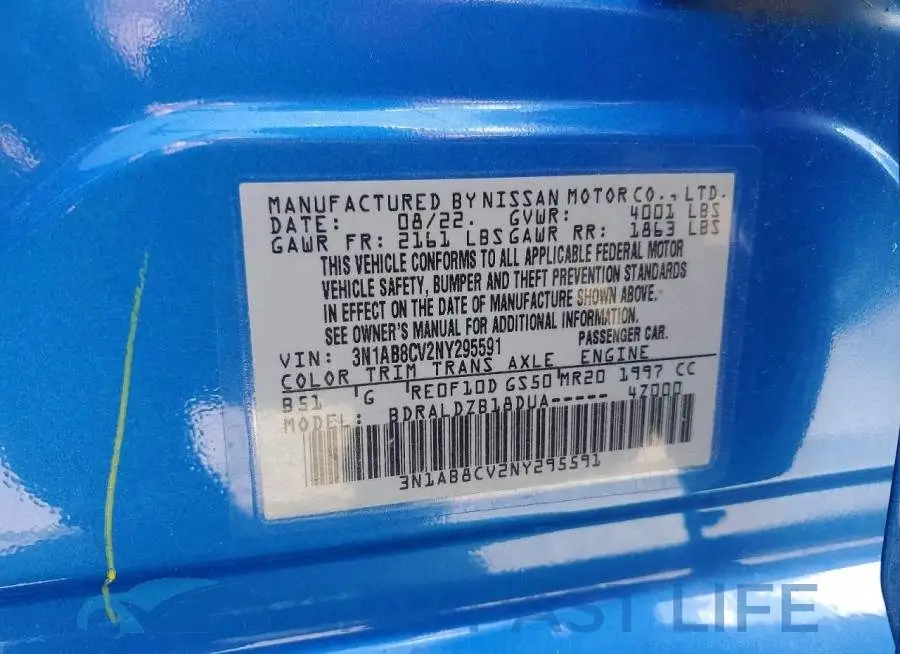 3N1AB8CV2NY295591# 12