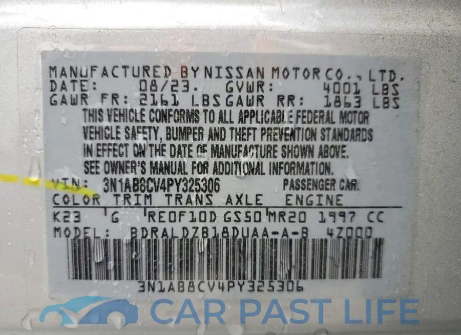 3N1AB8CV4PY325306# 13