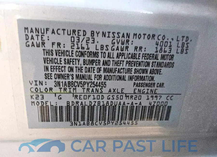 3N1AB8CV5PY254455# 12