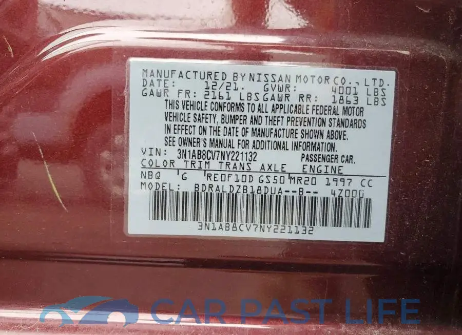 3N1AB8CV7NY221132# 12
