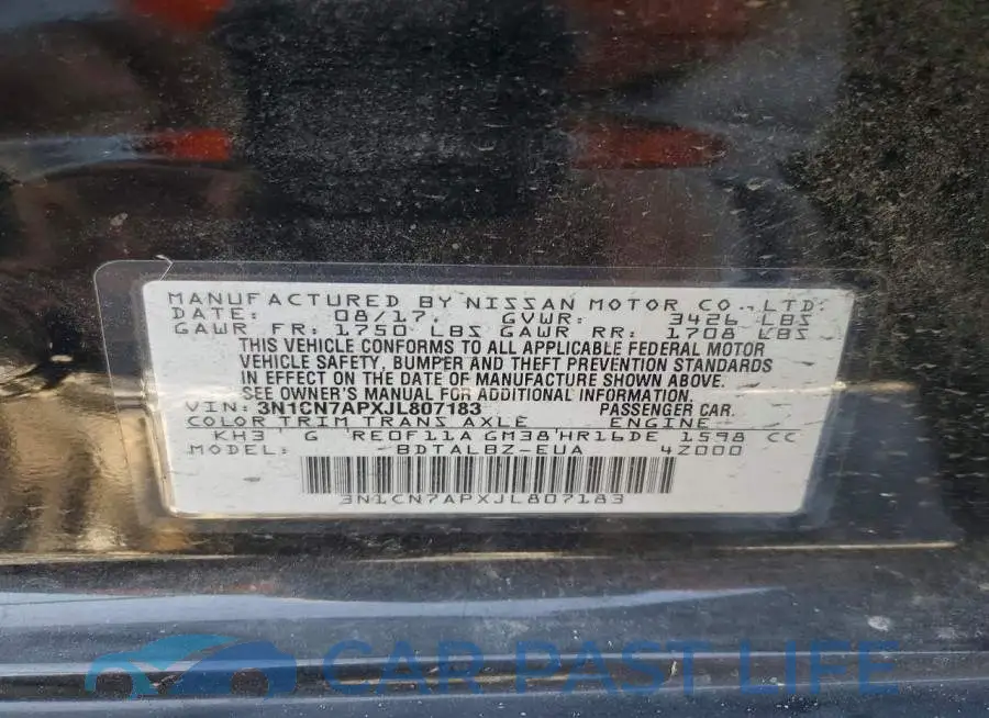 3N1CN7APXJL807183# 12
