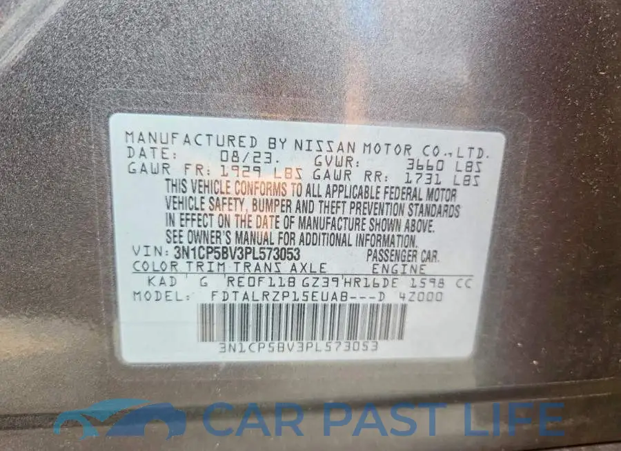 3N1CP5BV3PL573053# 14