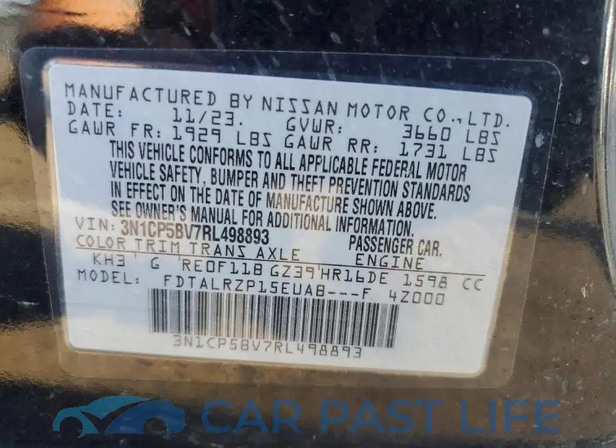 3N1CP5BV7RL498893# 13
