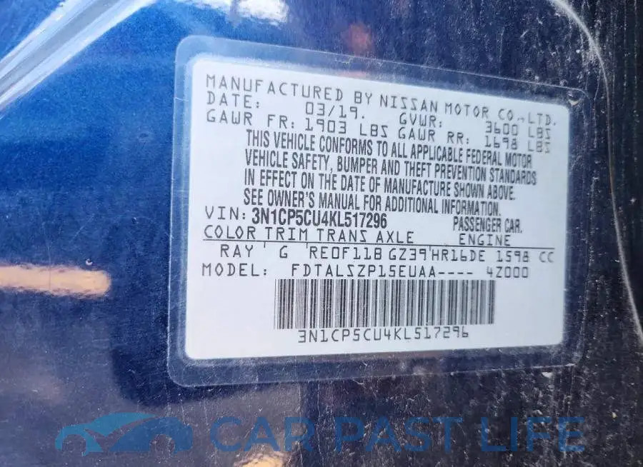 3N1CP5CU4KL517296# 13