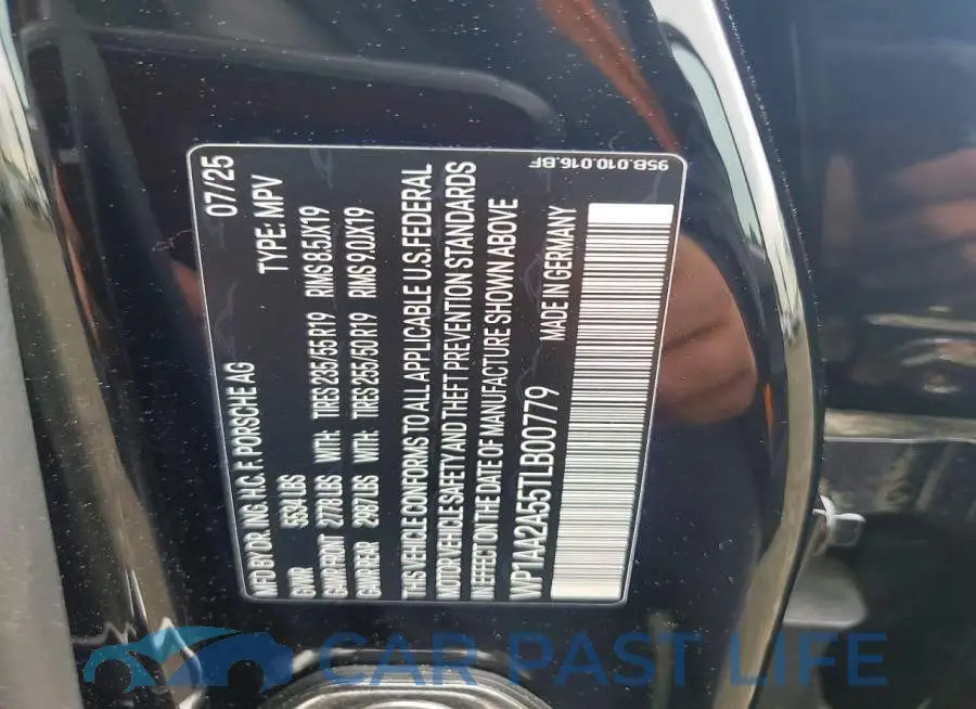 WP1AA2A55TLB00779# 13