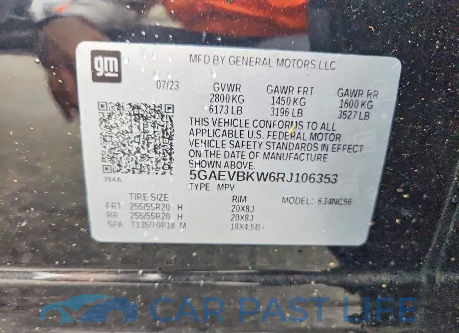 5GAEVBKW6RJ106353# 13