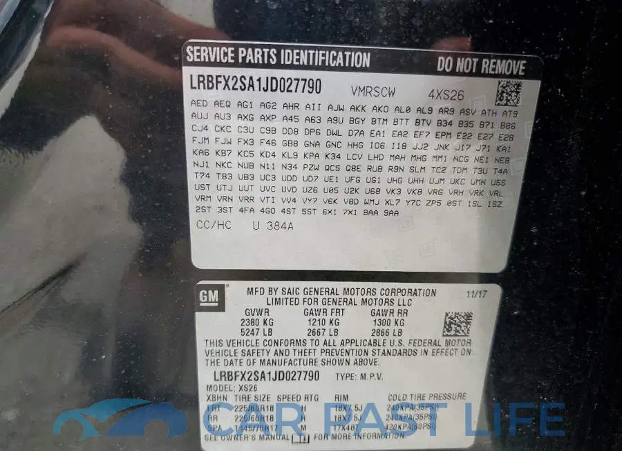 LRBFX2SA1JD027790# 12