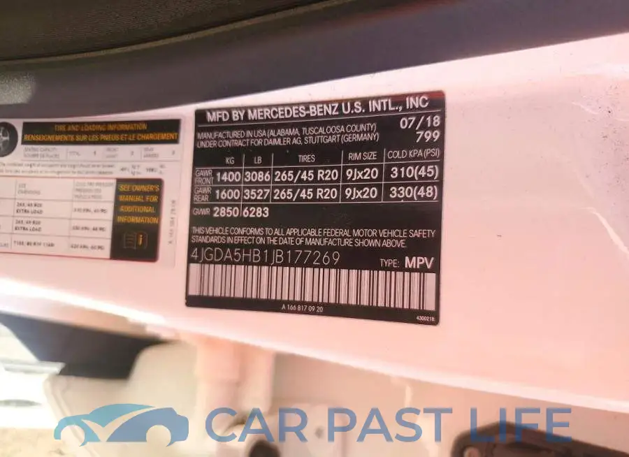 4JGDA5HB1JB177269# 12