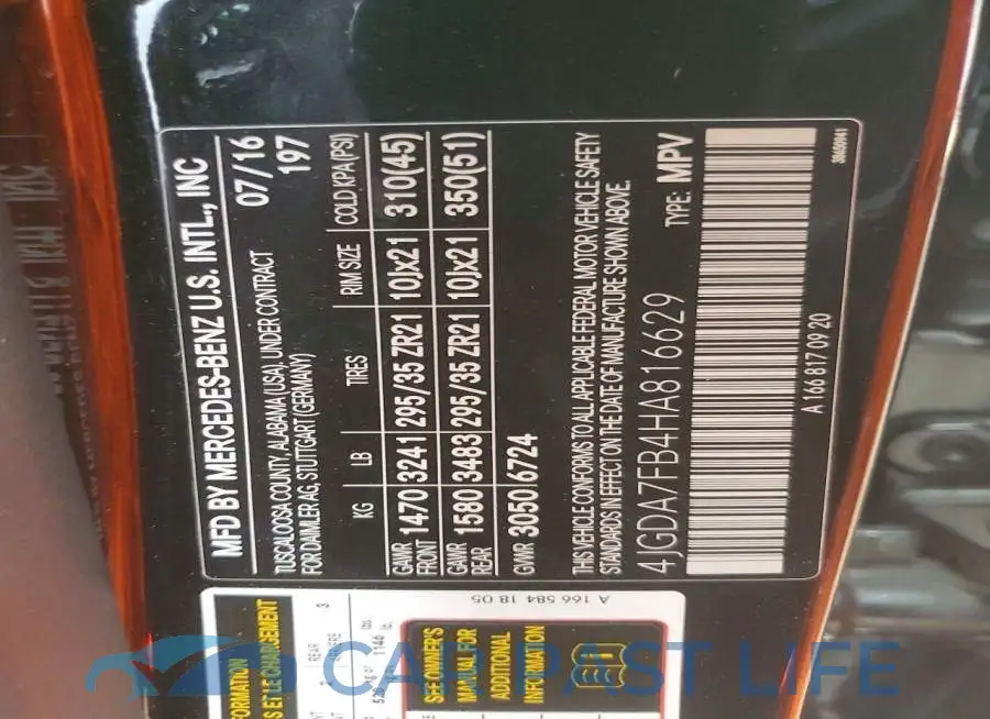 4JGDA7FB4HA816629# 13