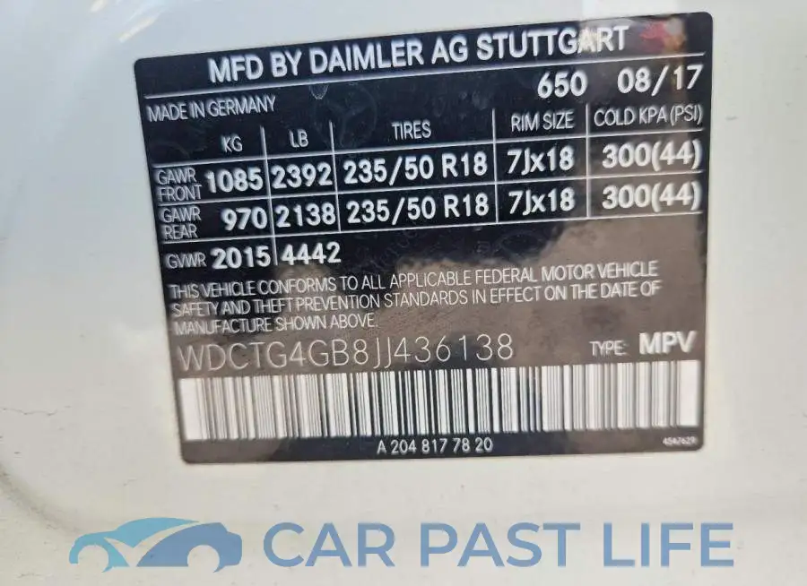 WDCTG4GB8JJ436138# 13