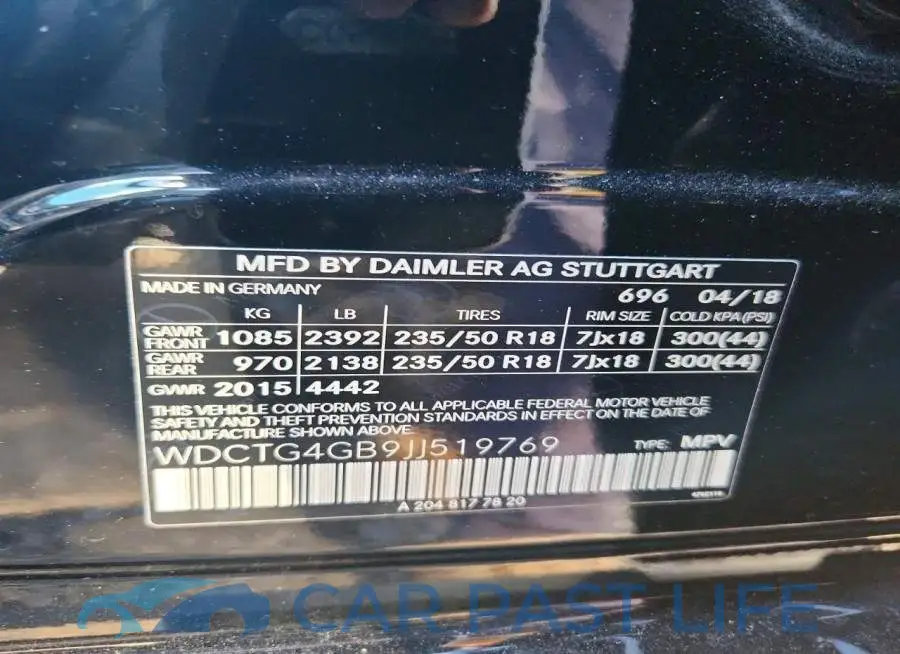 WDCTG4GB9JJ519769# 13