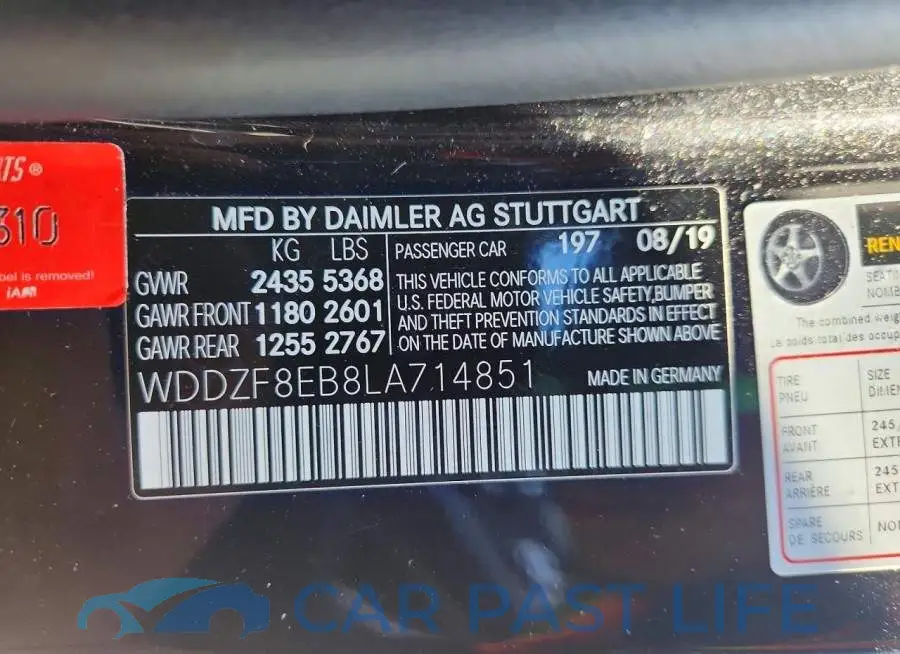 WDDZF8EB8LA714851# 12