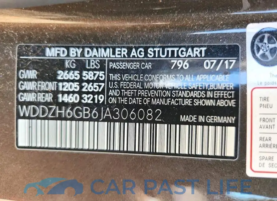 WDDZH6GB6JA306082# 12