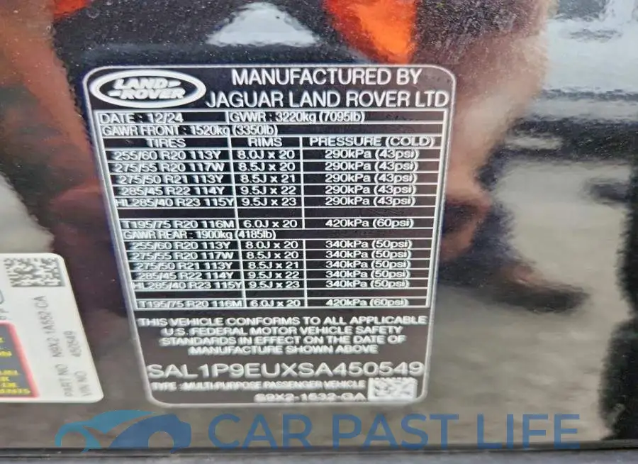 SAL1P9EUXSA450549# 13