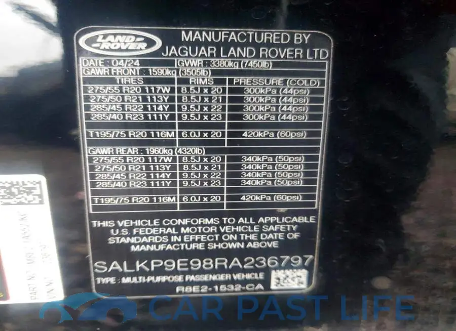 SALKP9E98RA236797# 13