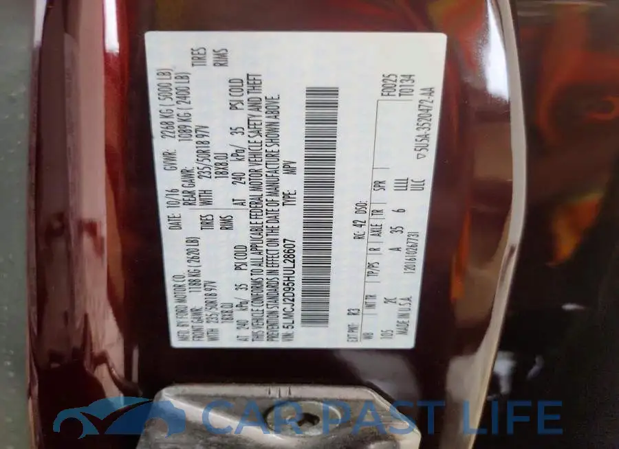 5LMCJ2D95HUL28607# 13
