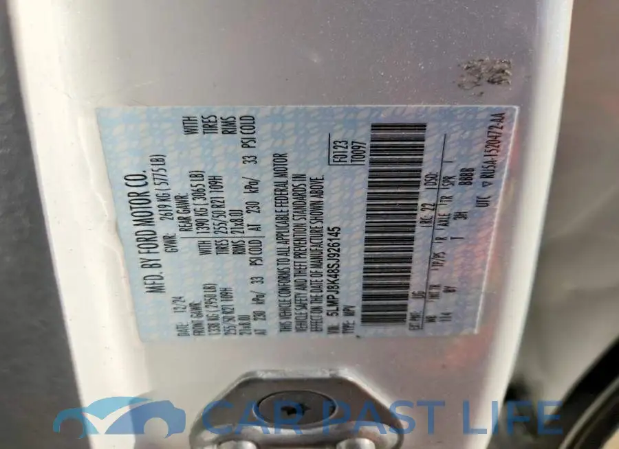 5LMPJ8K48SJ926145# 12