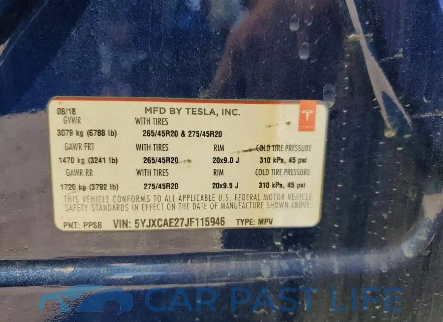 5YJXCAE27JF115946# 13