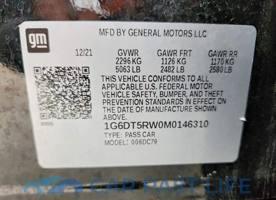 1G6DT5RW0M0146310# 13