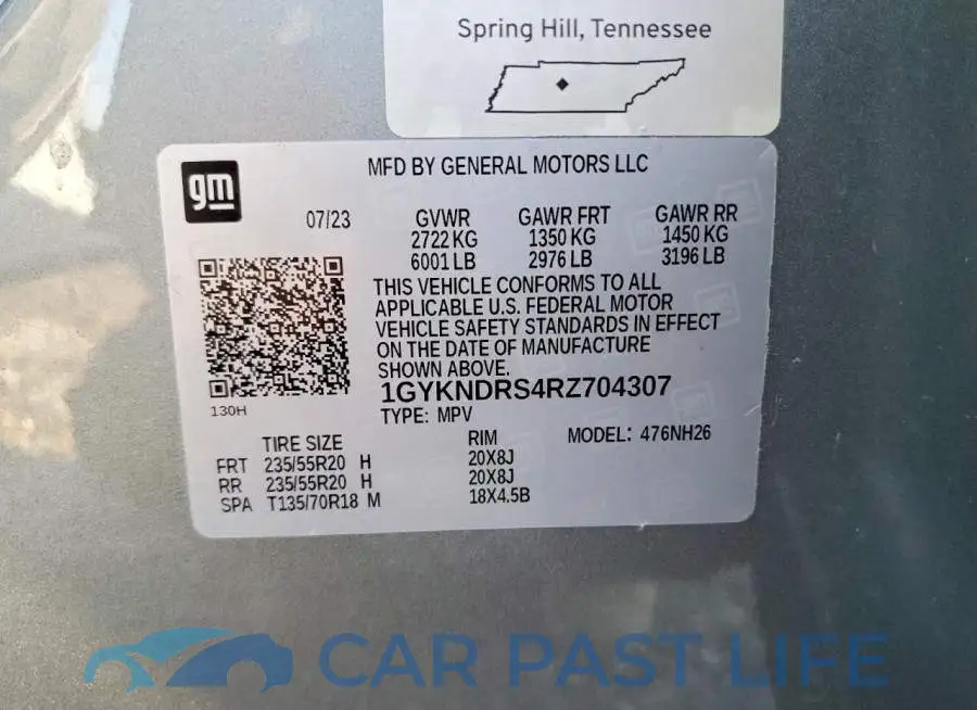 1GYKNDRS4RZ704307# 13