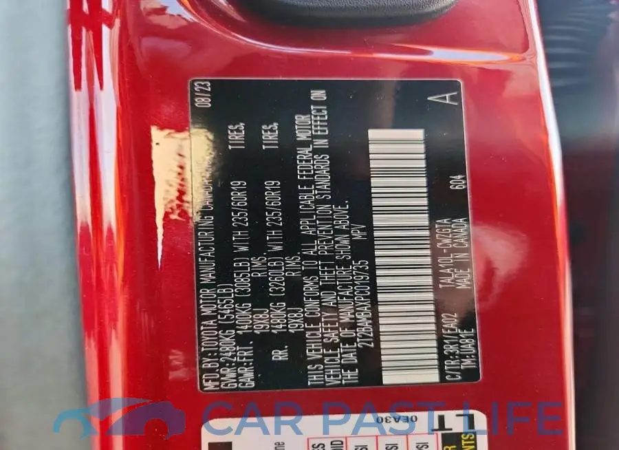 2T2BAMBAXPC019735# 13