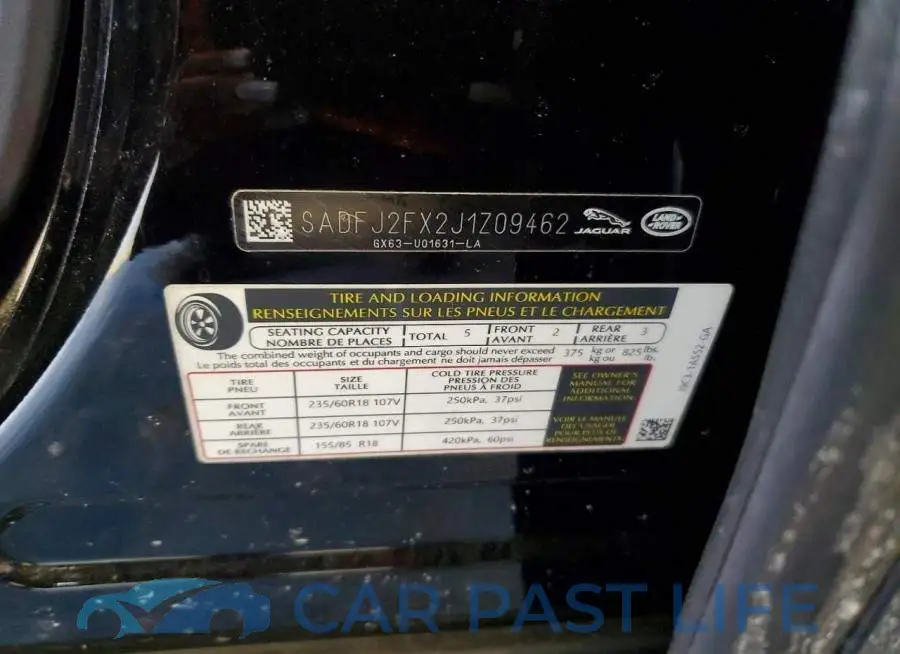 SADFJ2FX2J1Z09462# 14