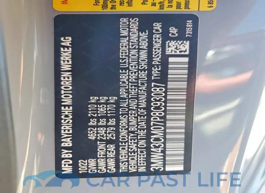 3MW43CM07P8C93087# 12