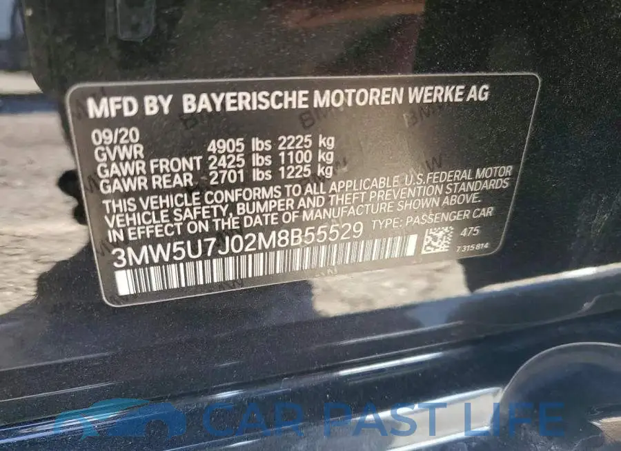 3MW5U7J02M8B55529# 12