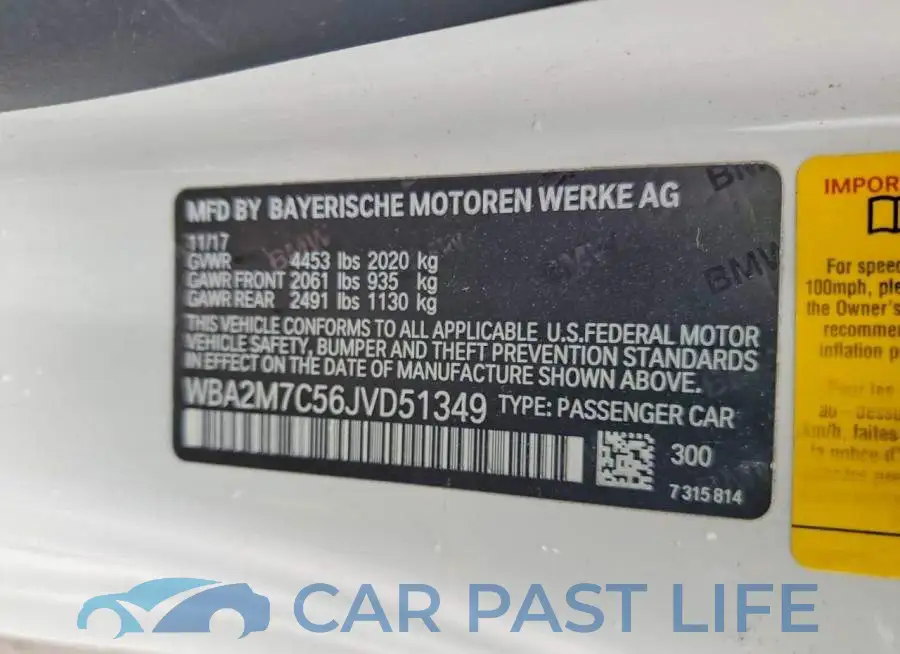 WBA2M7C56JVD51349# 13