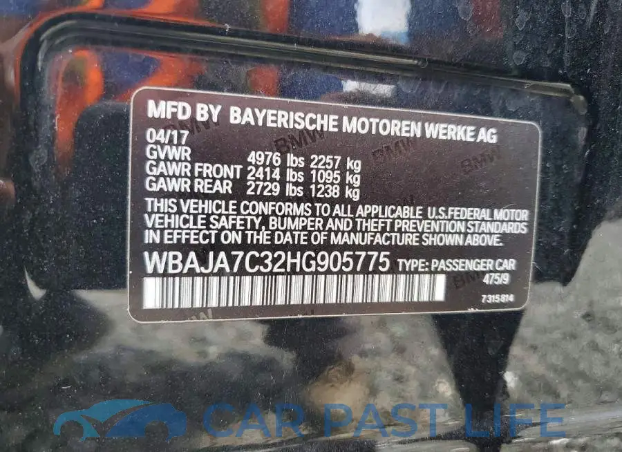 WBAJA7C32HG905775# 12