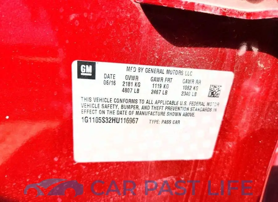 1G1105S32HU116967# 13