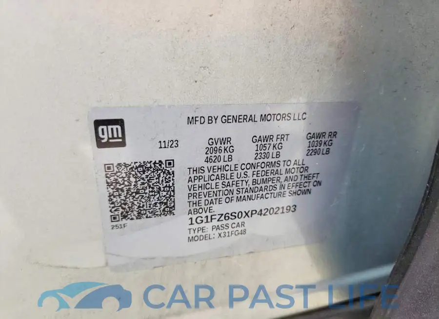 1G1FZ6S0XP4202193# 12