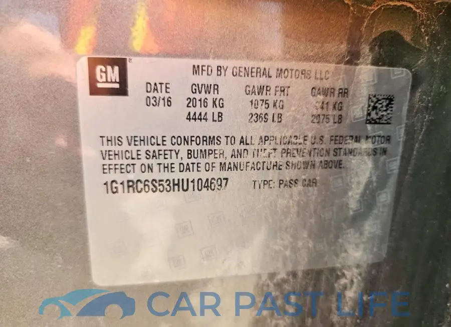 1G1RC6S53HU104697# 12