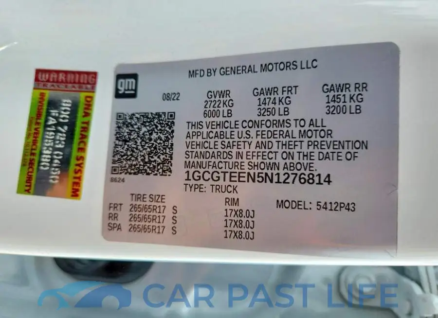 1GCGTEEN5N1276814# 13