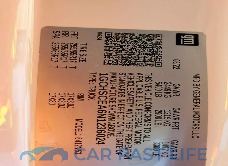 1GCHSCEA6N1236024# 12