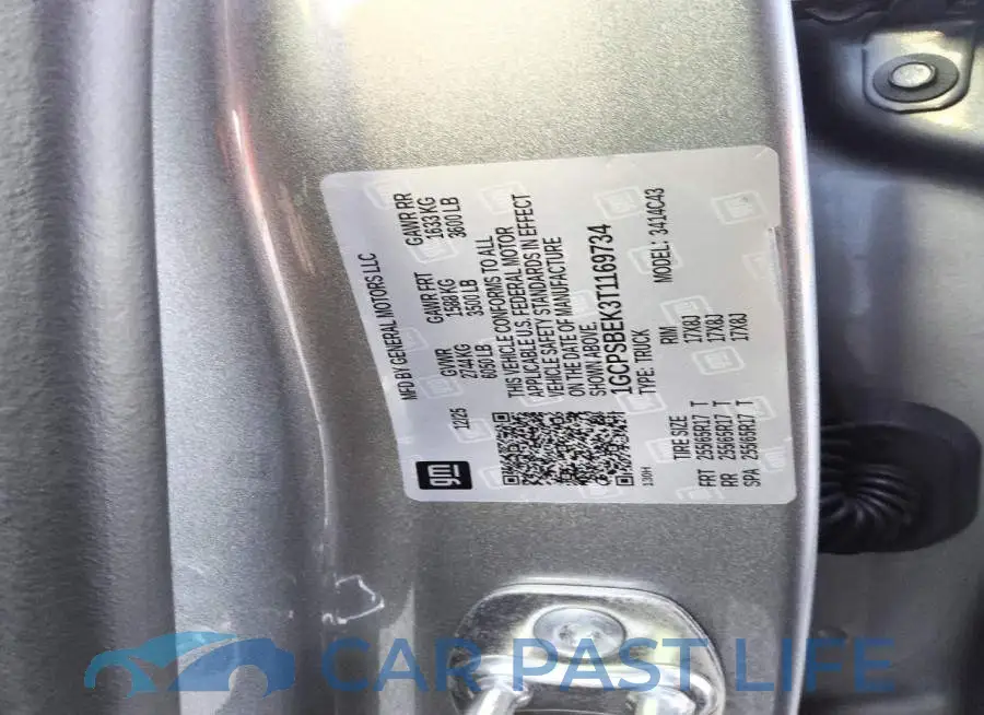 1GCPSBEK3T1169734# 12