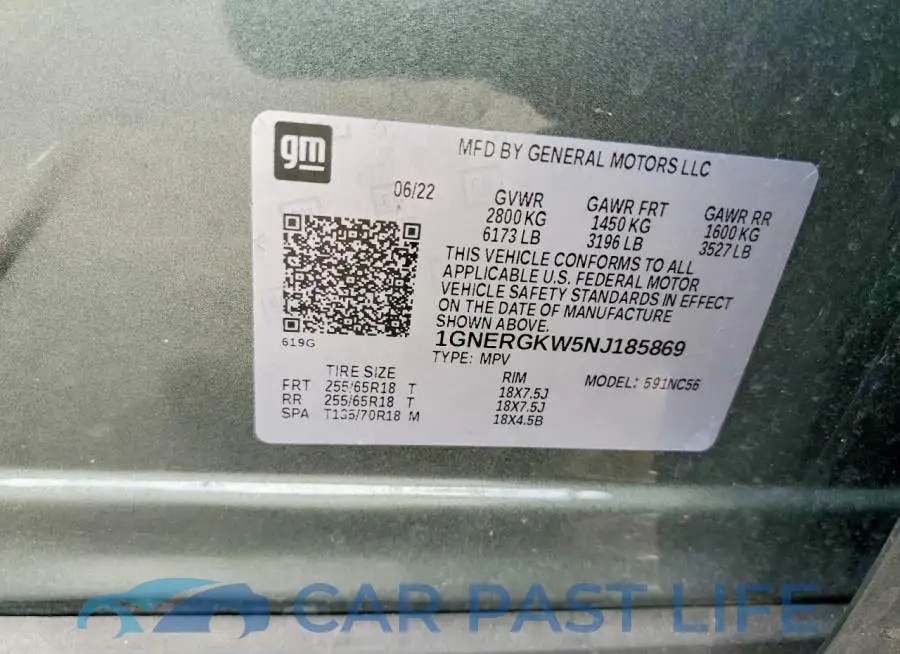 1GNERGKW5NJ185869# 13