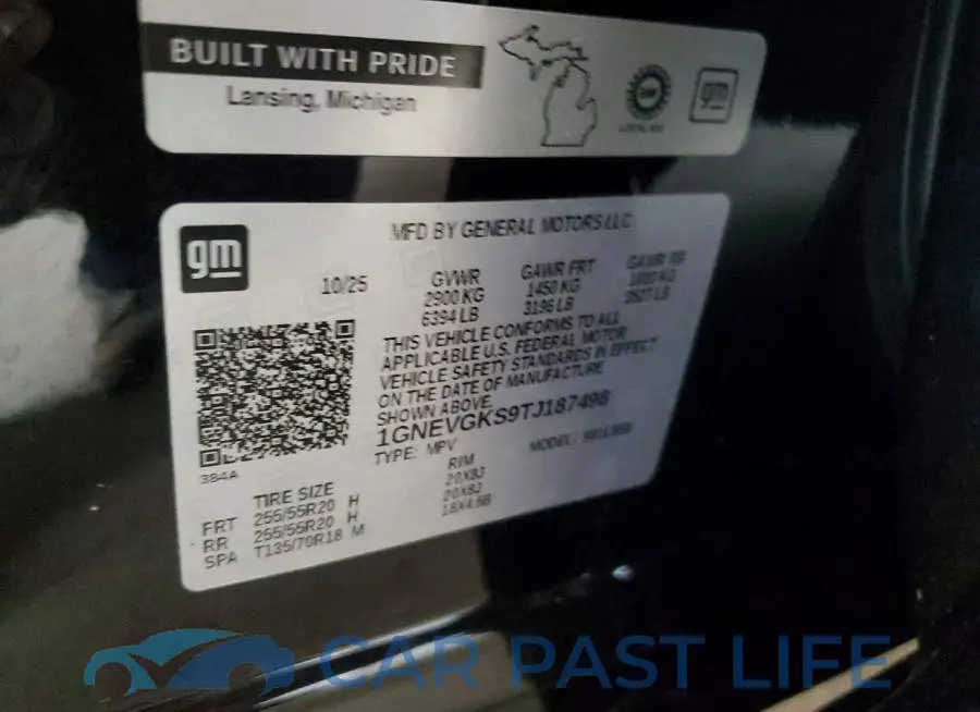 1GNEVGKS9TJ187498# 13