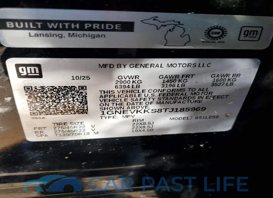 1GNEVKKS8TJ185969# 13
