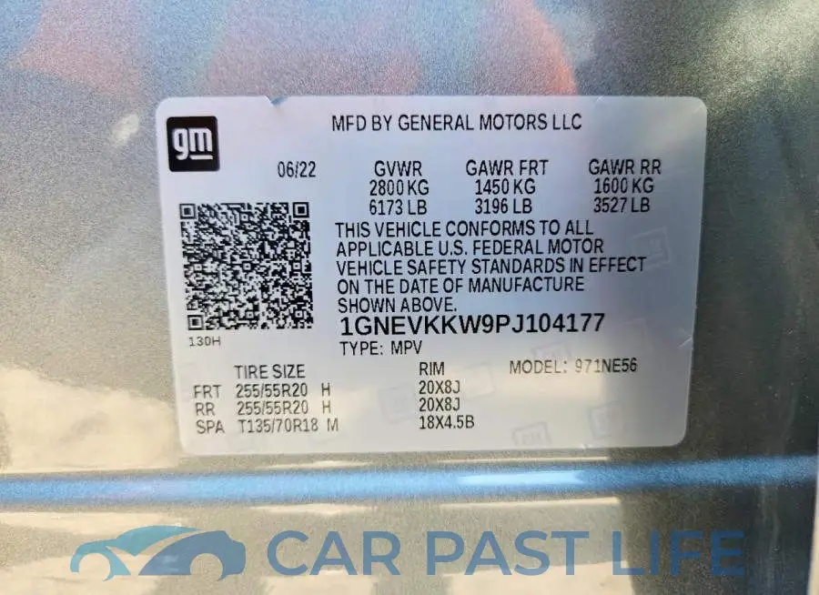 1GNEVKKW9PJ104177# 14